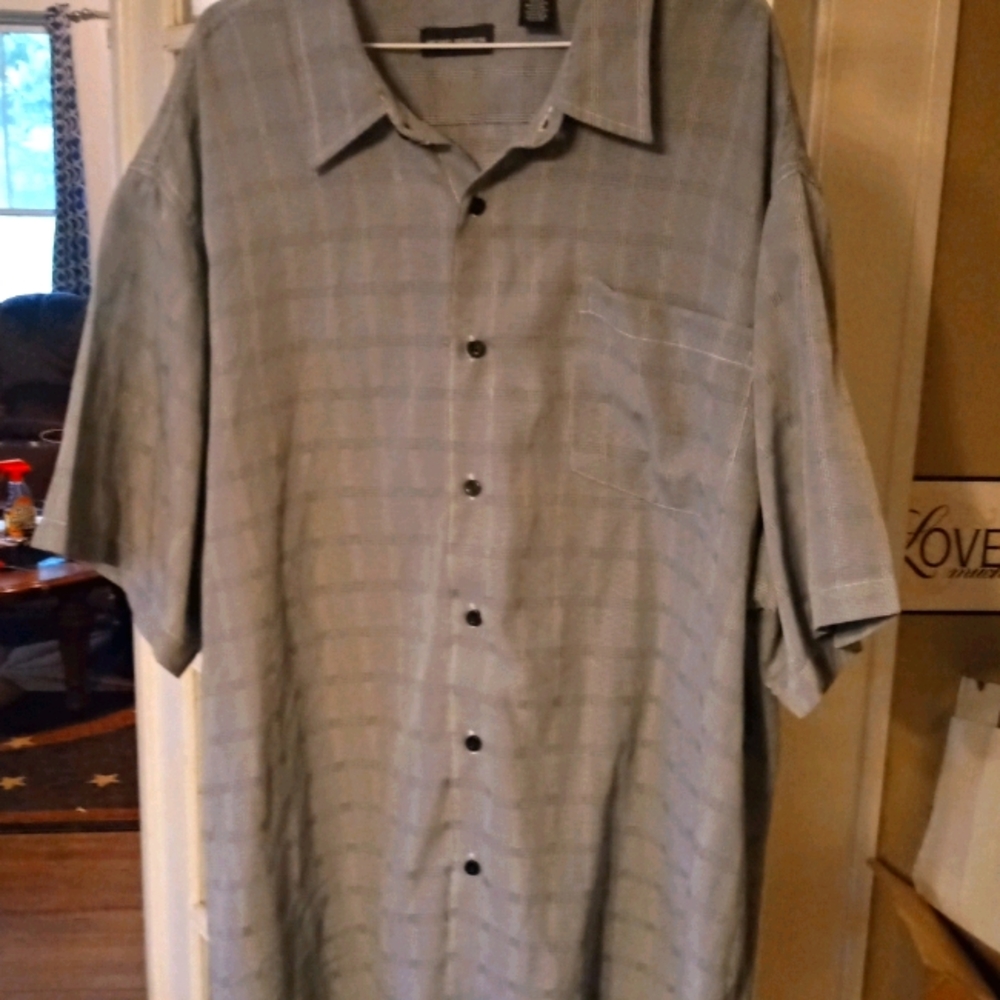 Final Vintage Style Gray Button Down Shirt 4X